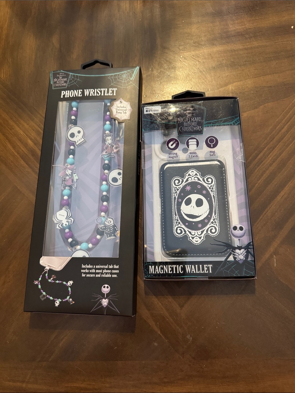 NIB Nightmare Before Christmas Phone Accessory Bundle - MagSafe Wallet/Wristlet